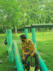 Heritage Ember – Brown Old-Money Shirt with Off-White Accents