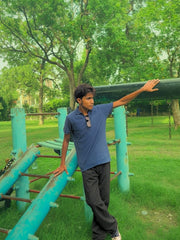 The Azure Verano – Blue Shaded Buttonless Shirt | Old Money Vintage Luxury