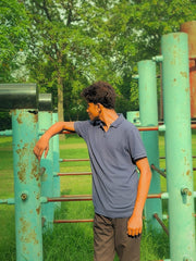 The Azure Verano – Blue Shaded Buttonless Shirt | Old Money Vintage Luxury